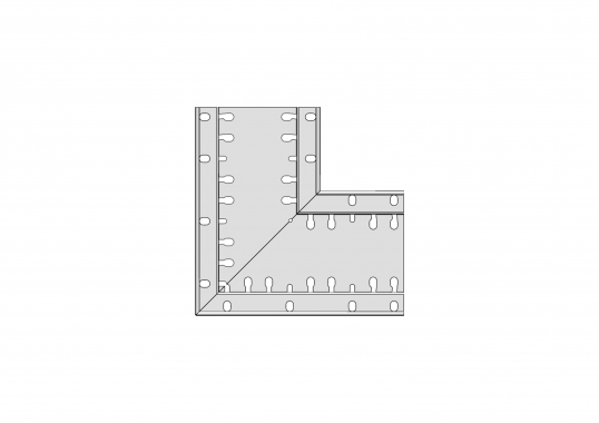 Ecke Grundelement verzinkt 150/46