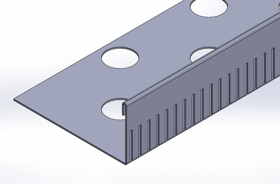 Kiesfangleiste L-Form Aluminium 60 mm hoch 2,00 m lang